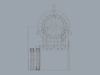 Lathe Machine with DRO 2  3D model