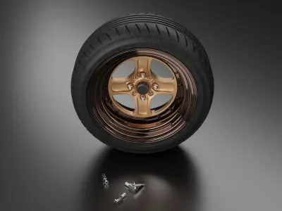 Work Equip 40 Wheel 3D model by samcad