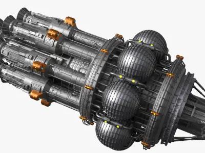  Interstellar Drive Block with Modular Propulsion Bays 