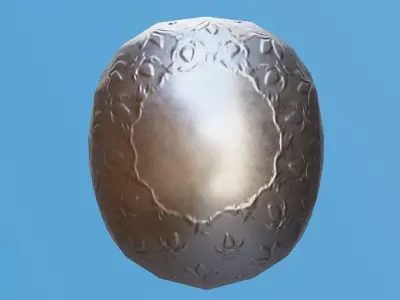 Ornate Open Sallet Low-poly 3D model