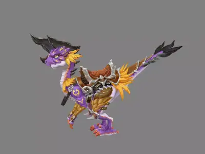 Mount - Dino Type 17 Low-poly 3D model