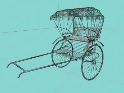 Rickshaw 3D model buy