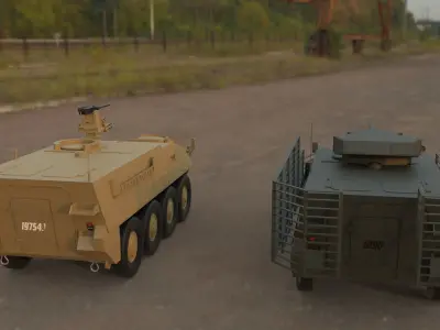 stryker personel carrier Free 3D model