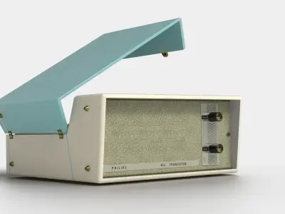 Vintage Philips Turntable Late 1960s 3D model
