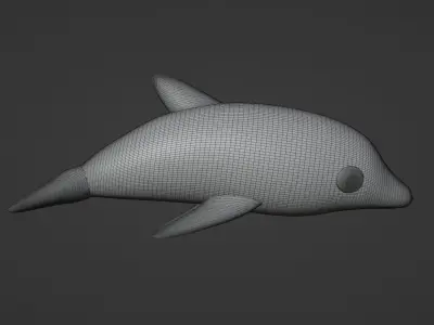 Inflatable dolphin pink 3D model