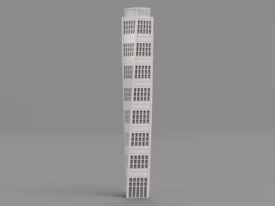 Paper Skyscraper V5 Low-poly 3D model
