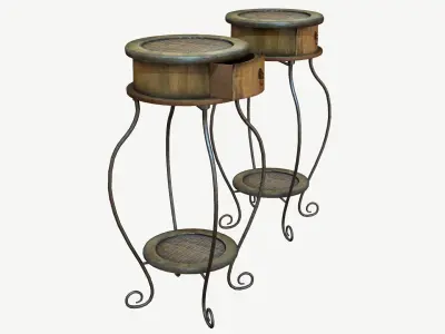 Antique Vase Stand  Low-poly 3D model