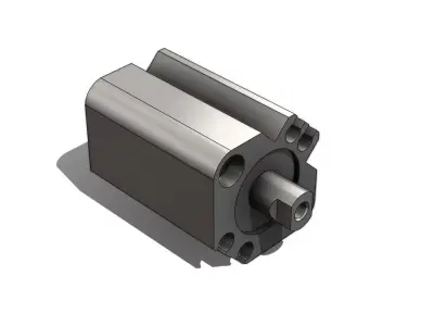 Cilindro Pneumatico SMC CDQ2B16 5TZ Pneumatic Cylinder 3D model