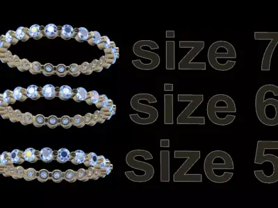 Dainty Infinity Band Mix Size 3D print model
