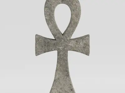 Stone Egyptian Cross Ankh Key of Life 3D model