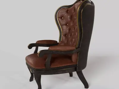 Vintage Leather Armchair 3D model