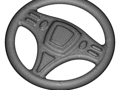Transparent Steering Wheel Toy 3D model