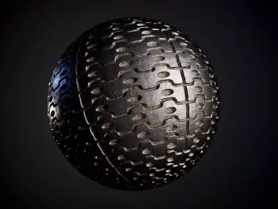 Tank Tred Military Dirty Seamless PBR Texture Texture 7