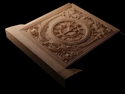 Clock CNC 3d Print High Relief Sand Casting 3D print model