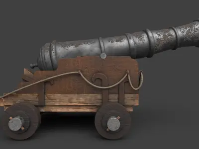 Long Range Canon V2 3D model