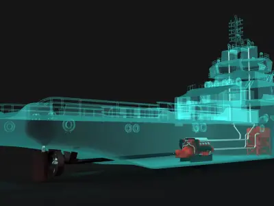 Marine Propulsion X-Ray 3D model