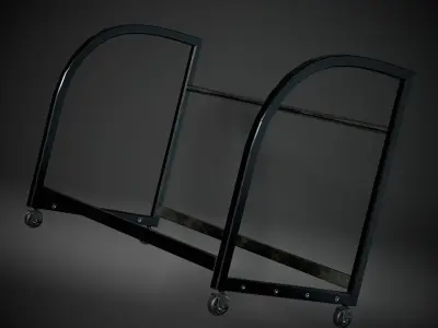 Industrial Shelf on wheels 3D model