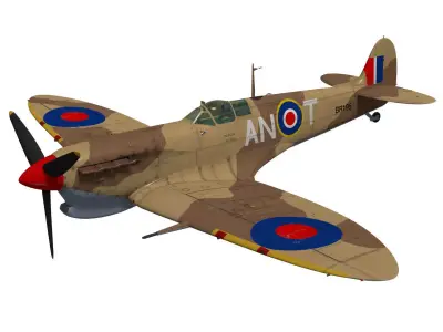 Supermarine Spitfire Mk-Vc Trop 3D model purchase
