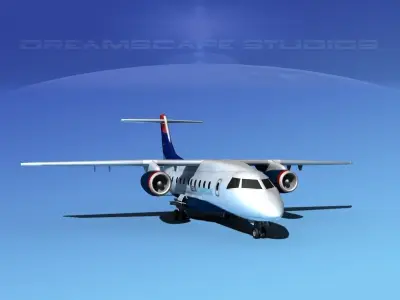 Dornier 328Jet Delta Connection 3D model