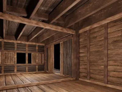 Medieval Houses 19 - 4K Textures Game Ready Low-poly 3D model