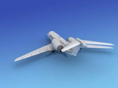 Cessna Citation X Bare Metal 3D model