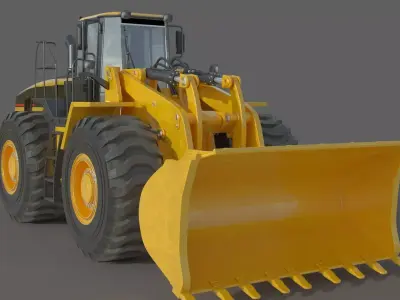 Wheel Loader 3D model 12