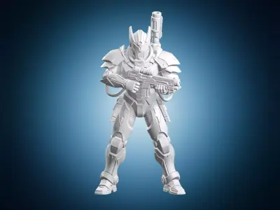 Armored Sci-Fi Soldier 3D print model purchase