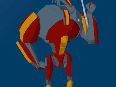 B2-1 Battle Droid Low-poly 3D model