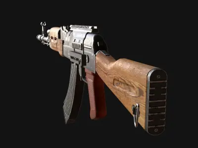 custom ak74 Low-poly 3D model