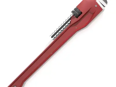 Stylized Low Poly Pipe Wrench Low-poly 3D model