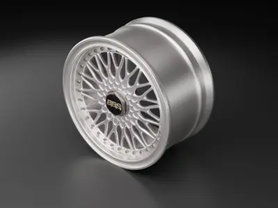 BBS Super RS gold rims 3D model