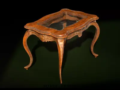 Antique French Centre Table Low-poly 3D model