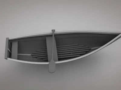 Wooden Boats 3D model