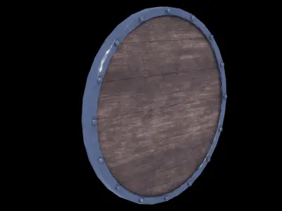 lowpoly Viking Style Shield 3D model Low-poly 3D model