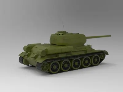 T34 heavy tank 3D model