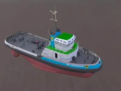 tug boat  3D model