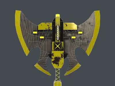 Sci-Fi Axe V4 - 09 Low-poly 3D model