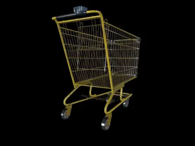 Shopping Carts Low-poly 3D model