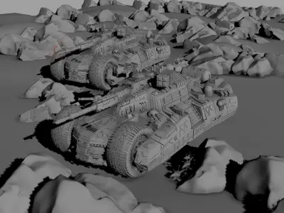 Chonky Military Tanks - 3D weekly  3D model
