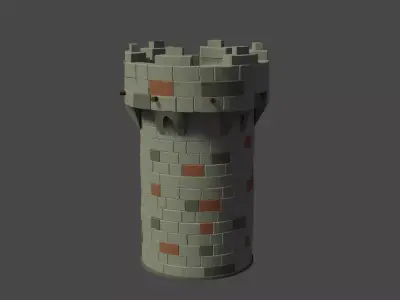 Medival Tower Free low-poly 3D model