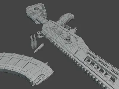 IWI Galil Ace low-poly Low-poly 3D model