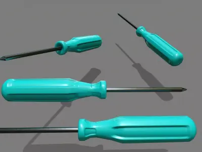 screwdriver Low-poly 3D model 28