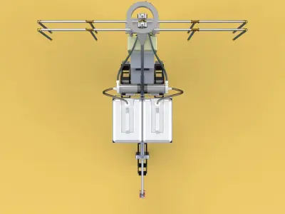 FARM SPRAYER AUTONOMOUS UNMANNED ROBOT FIELD TRACTOR AGRICULTURE 3D model