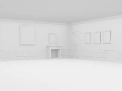 Antique Living Room book school Ancient office old antique 3D model