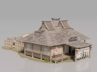 Traditional Japanese House 17 3D model