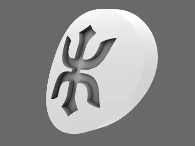 Red Ronin Chapter V10R Shoulder Circle Symbols 3D print model