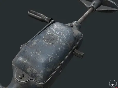 Old Hand Drill Low-poly 3D model buy