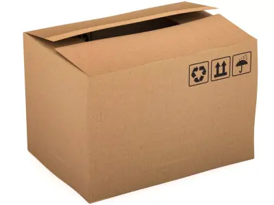 Cardboard Box 02 3D model