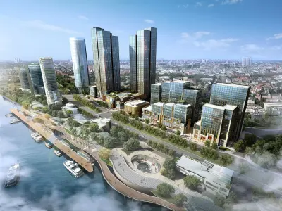 3Dmax fashion city commercial square building 124 3D model
