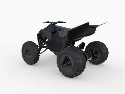 Tesla Cyberquad ATV Black 3D model